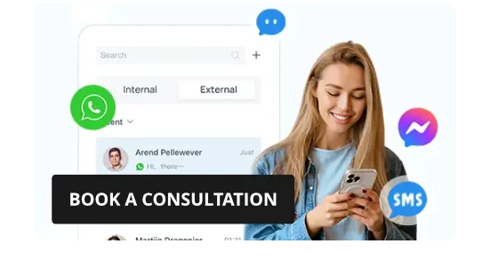 Pulse UC omnichannel messaging — WhatsApp, SMS and Facebook in one interface